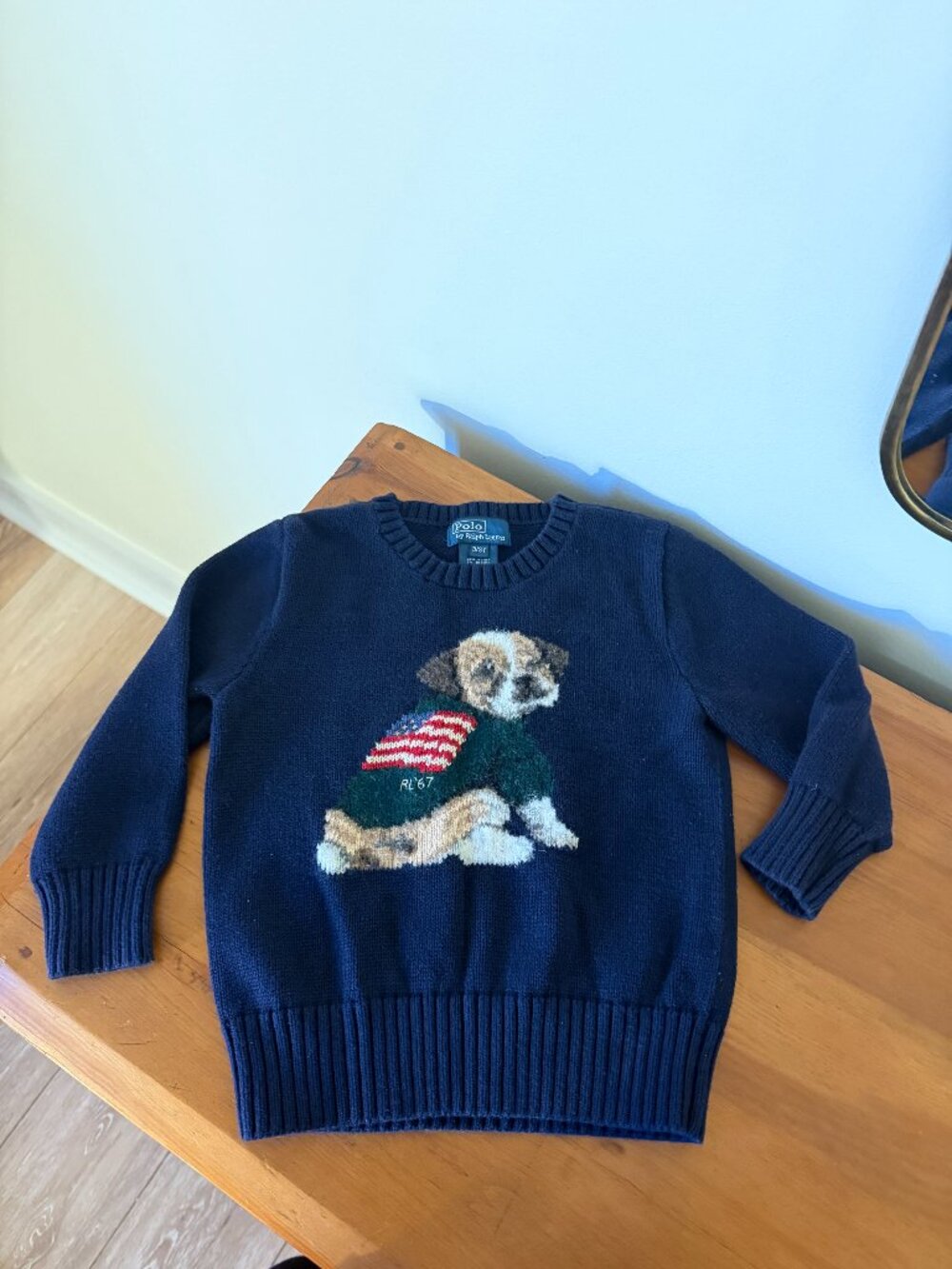 Polo Ralph Lauren Bulldog American Flag Sweater